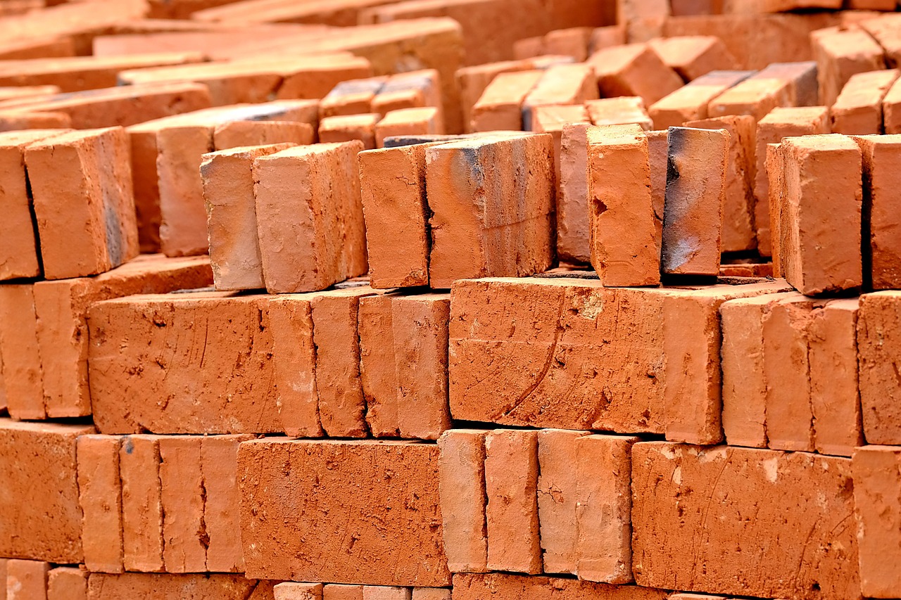 red brick, building material, brick, solid, construction